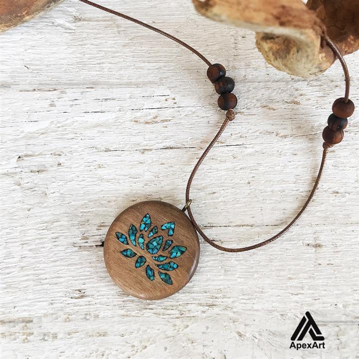 گردنبند فیروزه کوبی طرح نسترن کد 374